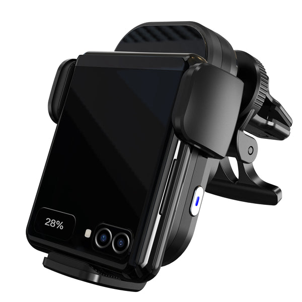Soporte, holder, cargador inalámbrico Qi, iPhone 12 Pro Max, iPhone 13 –  CarJollity